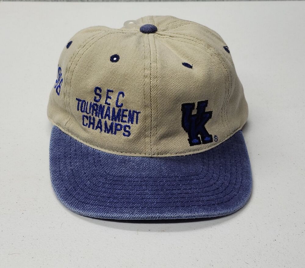 Vintage 1998 SEC Tournament Hat Kentucky Wildcats Champions Strapback 90s NCAA